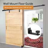 Aquaterior Barn Door Adjustable Wall Mount Floor Guide Roller