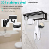 Aquaterior 23" Stainless Steel Towel Shelf Rack Holder Wall-Mounted