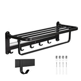 Aquaterior 23" Stainless Steel Towel Shelf Rack Holder Wall-Mounted