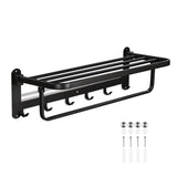 Aquaterior 23" Stainless Steel Towel Shelf Rack Holder Wall-Mounted