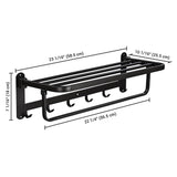 Aquaterior 23" Stainless Steel Towel Shelf Rack Holder Wall-Mounted