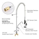 Aquaterior Kitchen Commercial Pull Out Faucet+Add-on Faucet