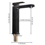 Aquaterior Vessel Faucet Oil Rubbed Bronze 1-Handle Square 10.4"H