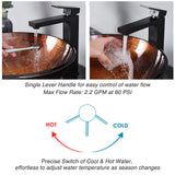 Aquaterior Vessel Faucet Oil Rubbed Bronze 1-Handle Square 10.4"H