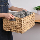 Wicker Basket Water Hyacinth Storage Bin Set(3)