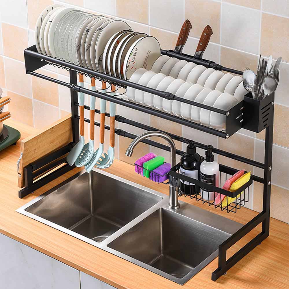 Aquaterior Kitchen Dish Drying Rack Large Adjustable (23.6-35.4) –