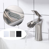 Aquaterior Waterfall Bathroom Faucet One-Handle Low-Arc