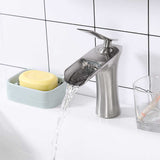 Aquaterior Waterfall Bathroom Faucet One-Handle Low-Arc