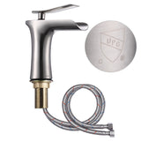 Aquaterior Waterfall Bathroom Faucet One-Handle Low-Arc