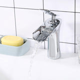 Aquaterior Waterfall Bathroom Faucet One-Handle Low-Arc