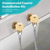 Aquaterior Commercial Faucet Installation Kit Backsplash Mount G1/2"