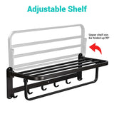 Aquaterior 23" Stainless Steel Towel Shelf Rack Holder Wall-Mounted