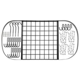 Aquaterior Kitchen Ceiling Pot Rack w/ Grid & 12-Hook