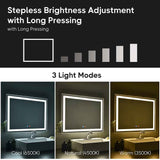 Lighted Bathroom Mirror Anti-Fog Frameless 4-Lights 32x24in