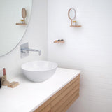 Aquaterior Bathroom Porcelain Sink Round w/ Drain