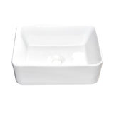 Aquaterior Rectangular Vessel Bathroom Porcelain Sink w/ Drain 16"x12"