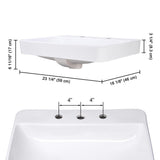 Aquaterior Bathroom Drop-in Sink Overflow w/ Drain 23x18