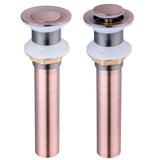 Aquaterior 1 1/2" Copper Bathroom Sink Pop Up Drain