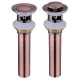 Aquaterior 1 1/2" Copper Overflow Pop Up Drain