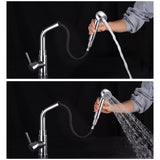 Aquaterior Pull Out Kitchen Sink Faucet w/ Sprayer Single Handle