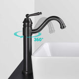 Aquaterior 13" One-Handle Oil Rubbed Bronze High-Arc Bathroom Faucet