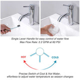 Aquaterior Bathroom Faucet 7.5" One-Handle Low-Arc