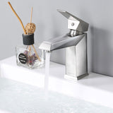 Aquaterior Bathroom Faucet Square One-Handle Low-Arc