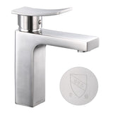 Aquaterior Single-Hole Faucet Brushed Nickel 1-Handle Square 7.5"H