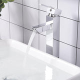 Aquaterior Vessel Faucet Chrome 1-Handle Square 12"x3"