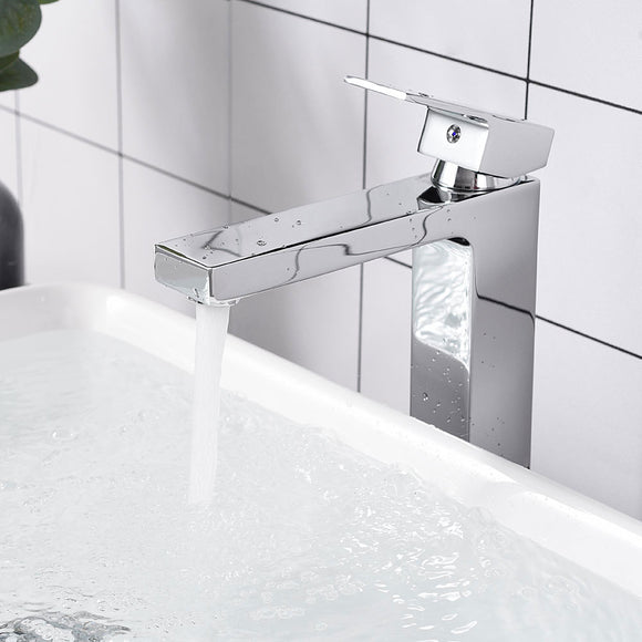 Aquaterior Vessel Faucet Chrome 1-Handle Square 10.4