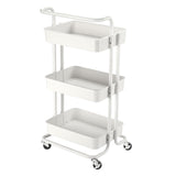 Aquaterior 3 Tiers Rolling Utility Cart Mobile Trolley