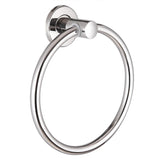 Aquaterior Chrome Stainless Steel Towel Ring Hanger Wall-Mounted