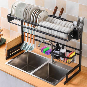 Aquaterior Kitchen Dish Drying Rack Large Adjustable (23.6"-35.4")