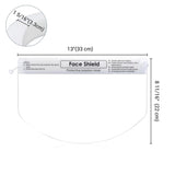 Anti-Fog Protective Face Shield Visor Clear 10-pack
