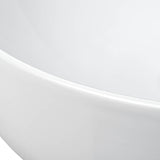 Aquaterior Bathroom Porcelain Sink Round w/ Drain 16"