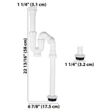 Aquaterior S-trap Plumbing Trap 1-1/4" ABS Plastic
