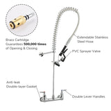 Aquaterior Kitchen Pre-Rinse Commercial Style Faucet Pull Out