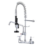 Aquaterior Commercial Pre-Rinse Kitchen Faucet Pull Down Sprayer