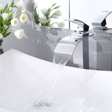 Aquaterior Waterfall Vessel Faucet One-Handle 10"H