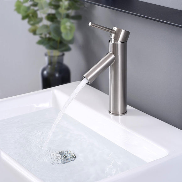 Aquaterior Single-Hole Faucet Brushed Nickel 1-Handle 9