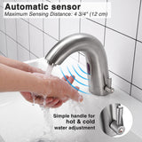 Aquaterior Touchless Bathroom Faucet Hot & Cold 7"