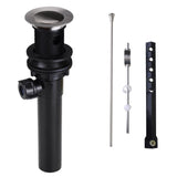 Aquaterior 2-handle Deck-Mount Bathroom Faucet Trim Kit w/ Drain Nickel