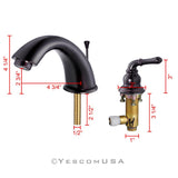 Aquaterior 2-handle Deck-Mount Bathroom Faucet Trim Kit w/ Drain ORB
