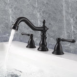 Aquaterior Widespread Bathroom Faucet 2-Handle w/ Drain