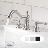 Aquaterior Widespread Bathroom Faucet 2-Handle w/ Drain