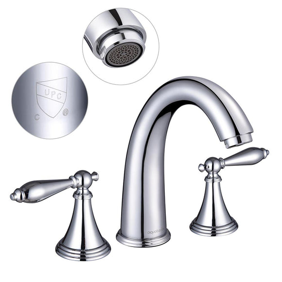 Aquaterior Widespread Bathroom Faucet 2-Handle Chrome 6.7