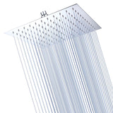 12" Rainfall Shower Head 304 Stainless Steel Square Top