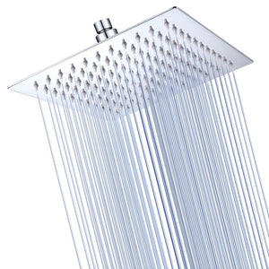 8" Rainfall Shower Head 304 Stainless Steel Square Top