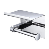 Toilet Roll Holder with Shelf, Stainless Steel