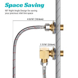 Aquaterior Commercial Faucet Installation Kit Backsplash Mount G1/2"